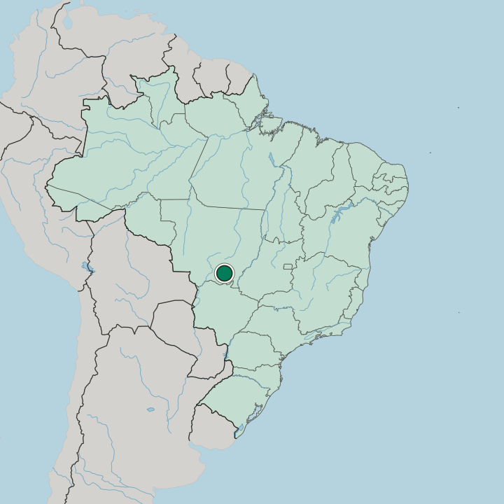 Map showing Rondonópolis — In Brazil