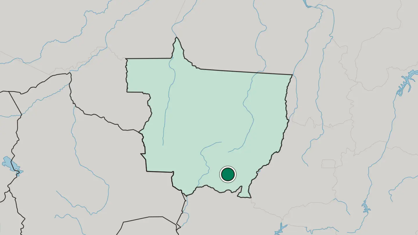 Map of Rondonópolis in Brazil