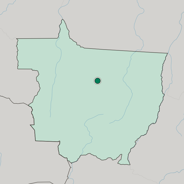 Map showing Sinop — In Mato Grosso