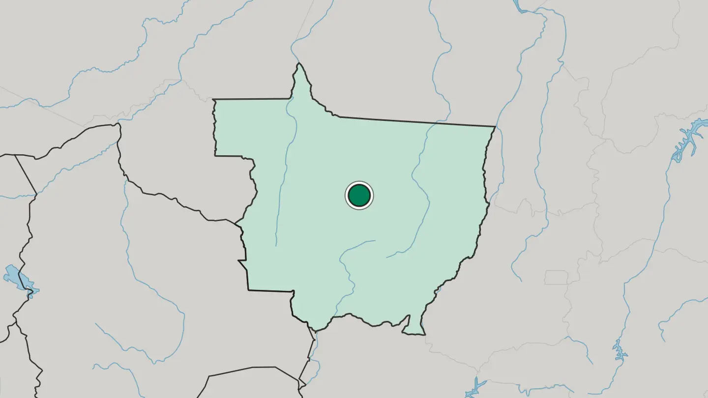 Map of Sorriso in Brazil