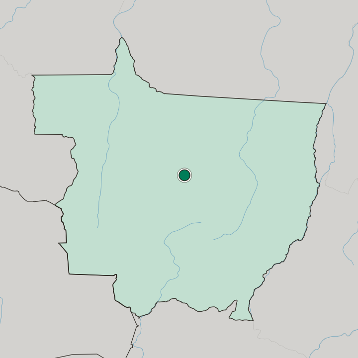 Map showing Sorriso — In Mato Grosso