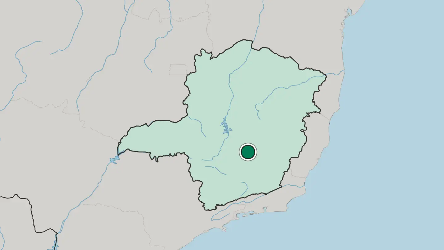 Map of Contagem in Brazil