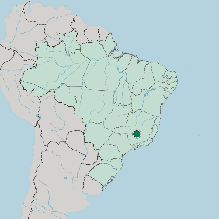 Map showing Divinópolis — In Brazil