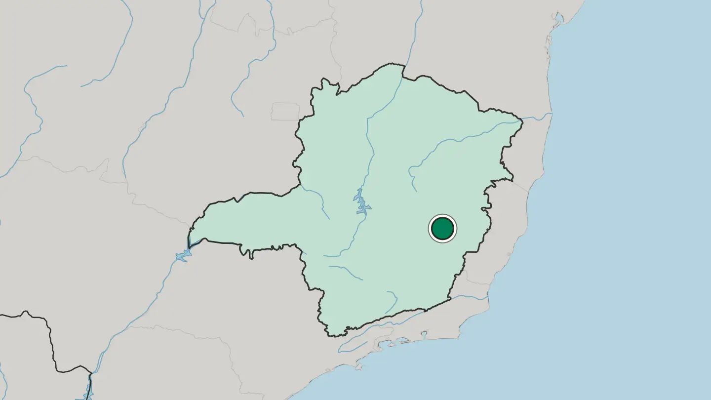 Map of Ipatinga in Brazil