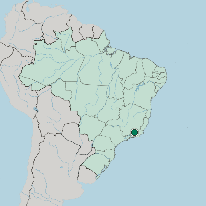Map showing Juiz de Fora — In Brazil
