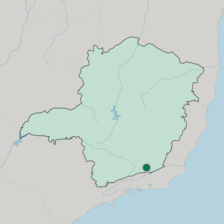 Map showing Juiz de Fora — In Minas Gerais