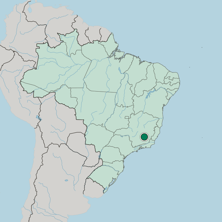 Map showing Ouro Preto — In Brazil