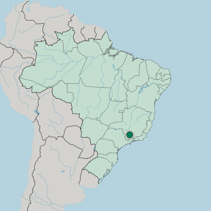 Map showing Varginha — In Brazil