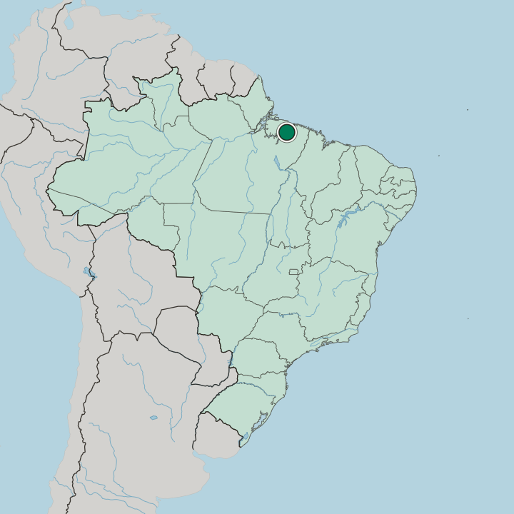 Map showing Cidade Velha — In Brazil