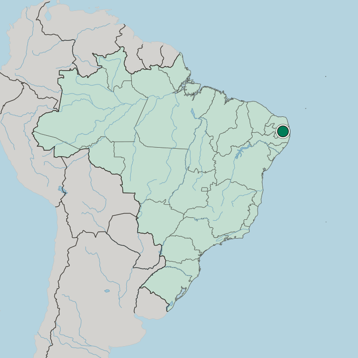Map showing Campina Grande — In Brazil