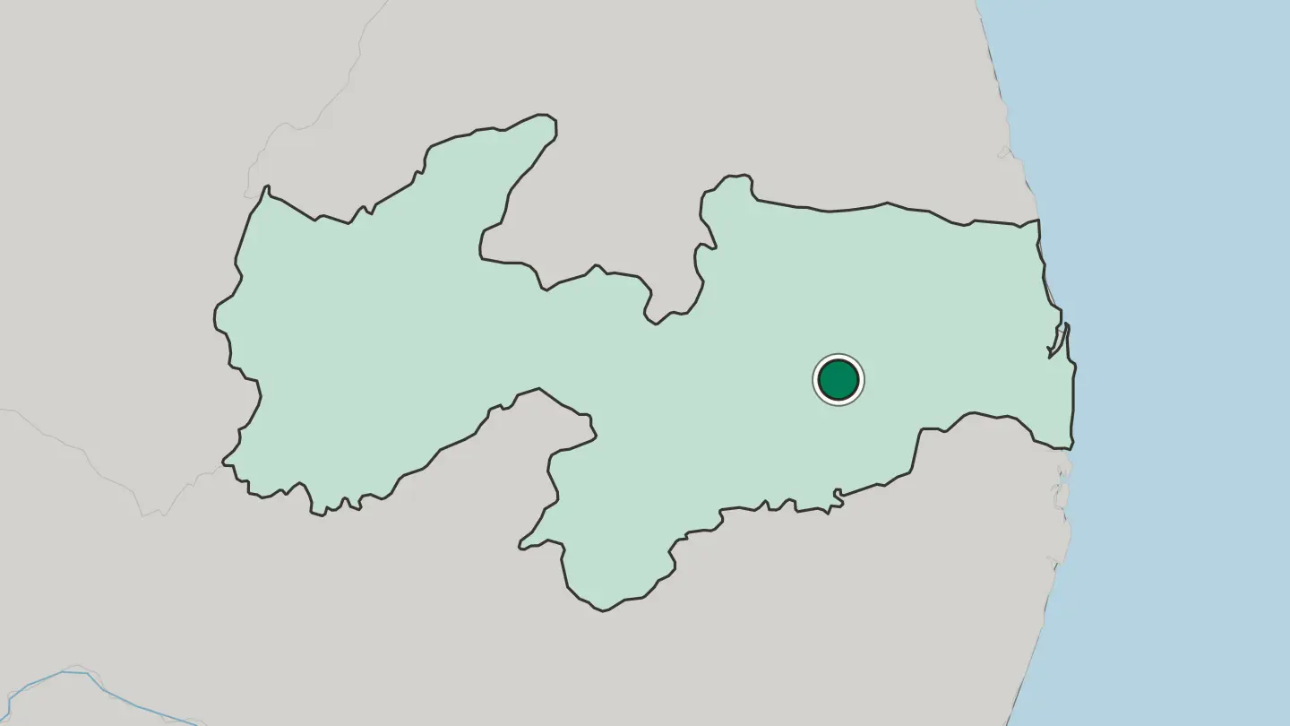 Map of Campina Grande in Brazil