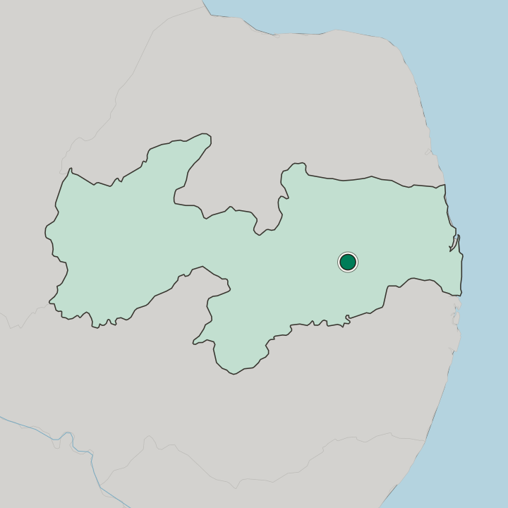 Map showing Campina Grande — In Paraíba