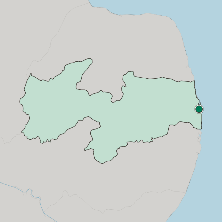 Map showing João Pessoa — In Paraíba