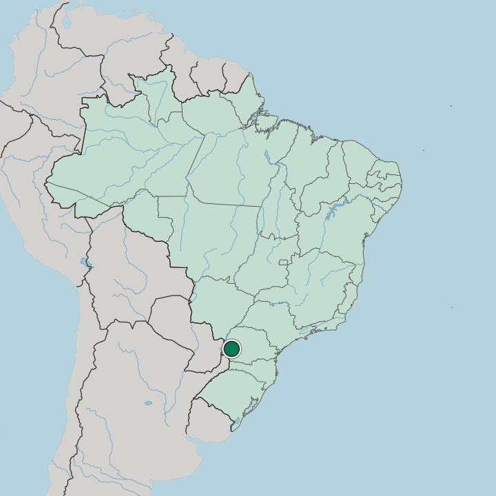 Map showing Cascavel — In Brazil