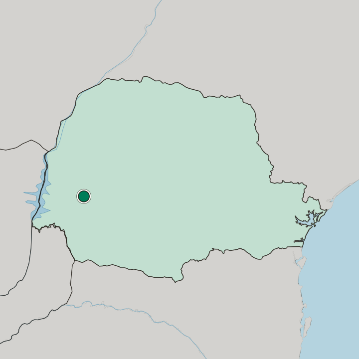 Map showing Cascavel — In Paraná