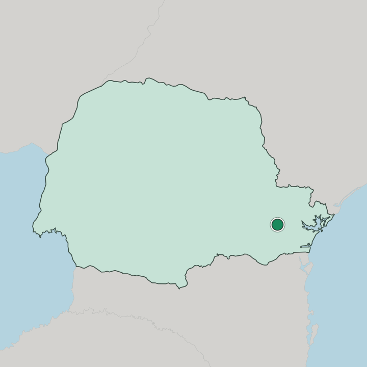 Map showing Curitiba — In Paraná