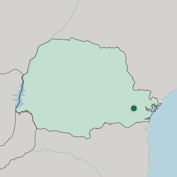 Map showing Curitiba — In Paraná