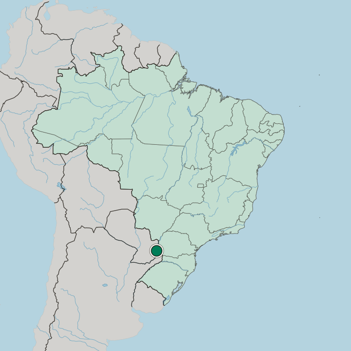 Map showing Foz do Iguaçu — In Brazil