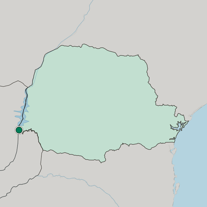 Map showing Foz do Iguaçu — In Paraná