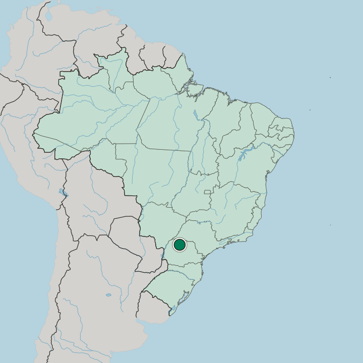 Map showing Maringá — In Brazil