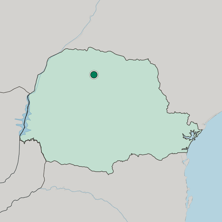 Map showing Maringá — In Paraná