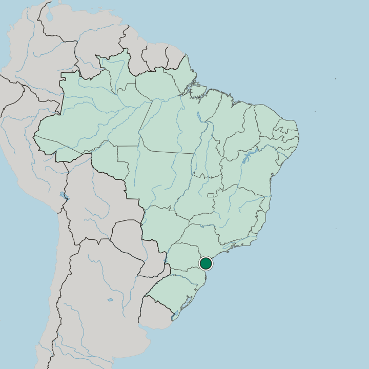 Map showing Paranaguá — In Brazil