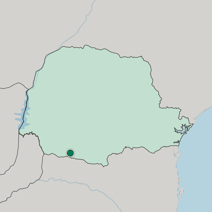 Map showing Pato Branco — In Paraná