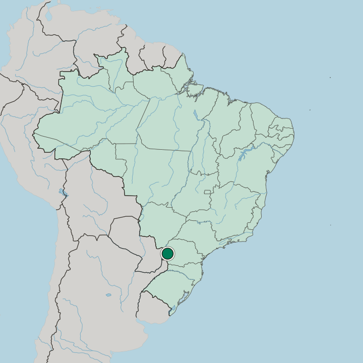 Map showing Toledo — In Brazil