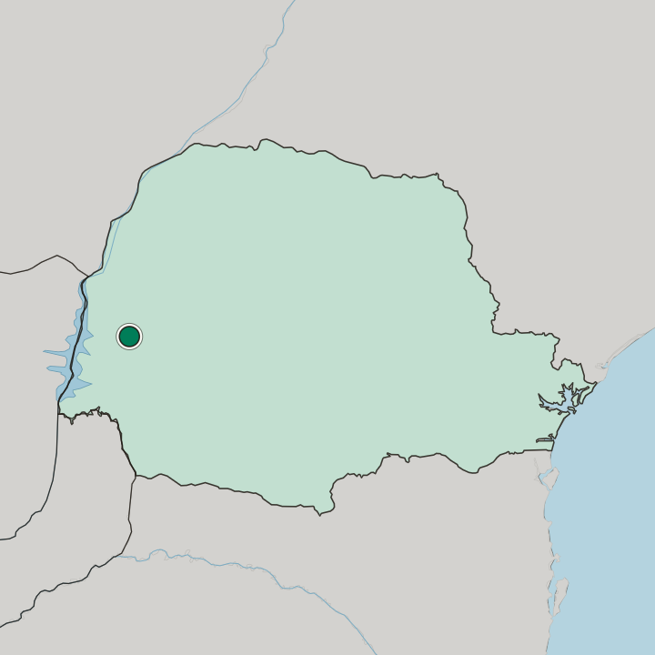 Map showing Toledo — In Paraná