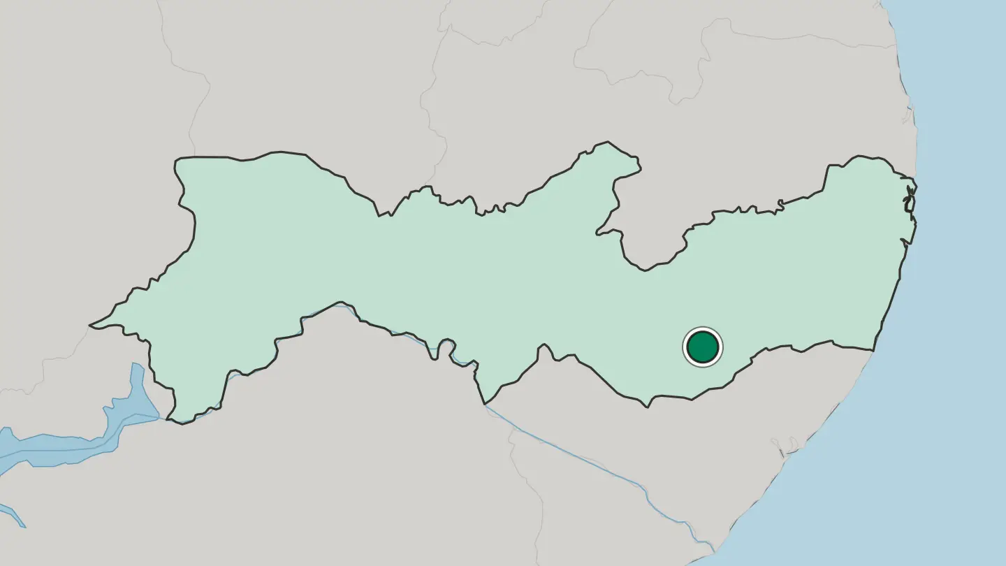 Map of Garanhuns in Brazil