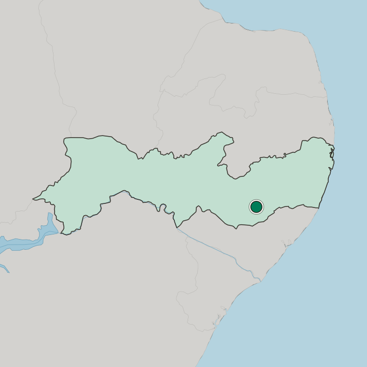 Map showing Garanhuns — In Pernambuco