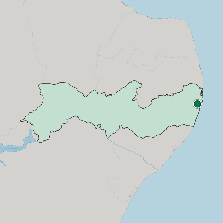 Map showing Jaboatão dos Guararapes — In Pernambuco