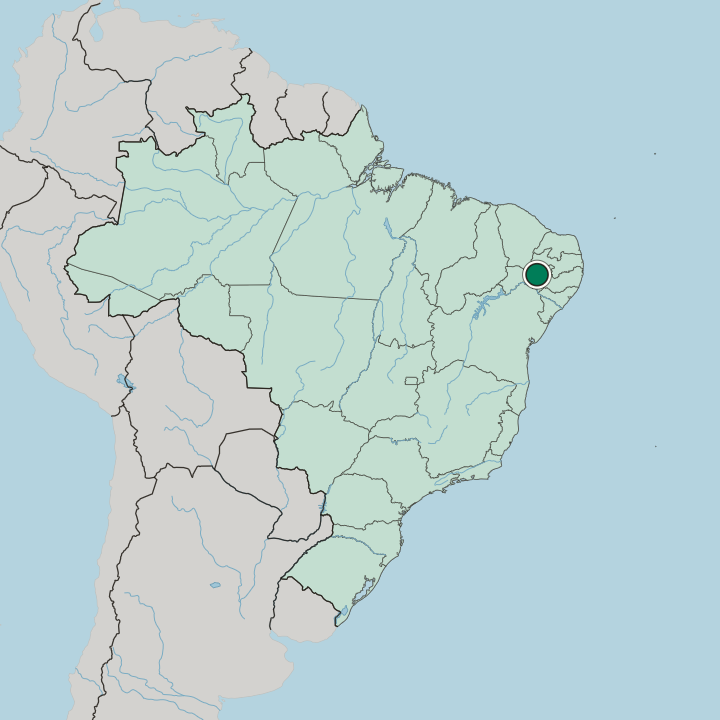 Map showing Serra Talhada — In Brazil