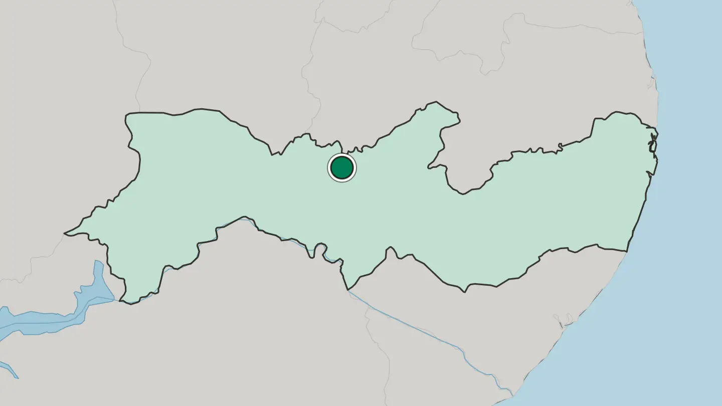 Map of Serra Talhada in Brazil