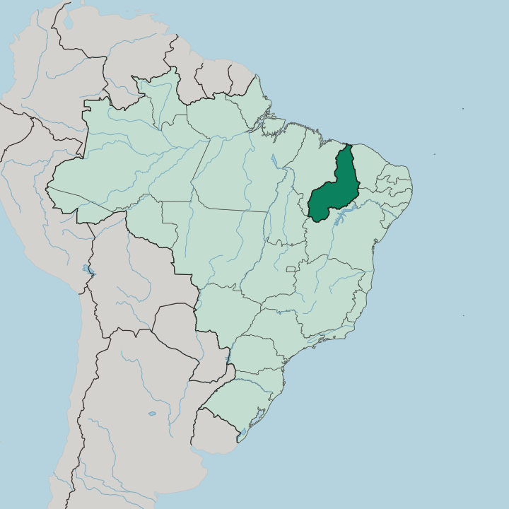 Map showing Piauí — In Brazil