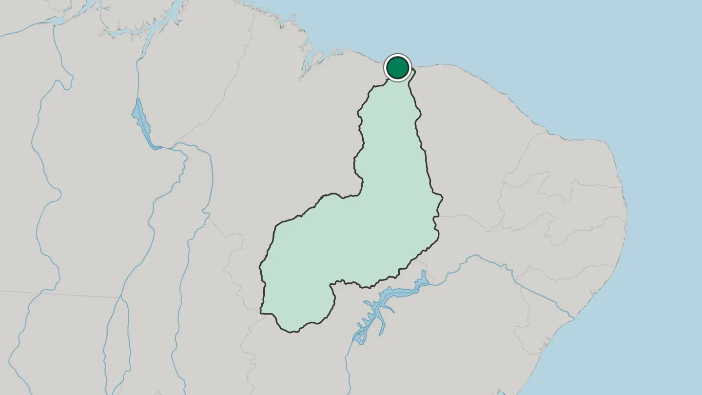 Map of Parnaíba in Brazil