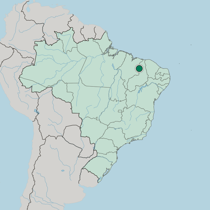 Map showing Teresina — In Brazil