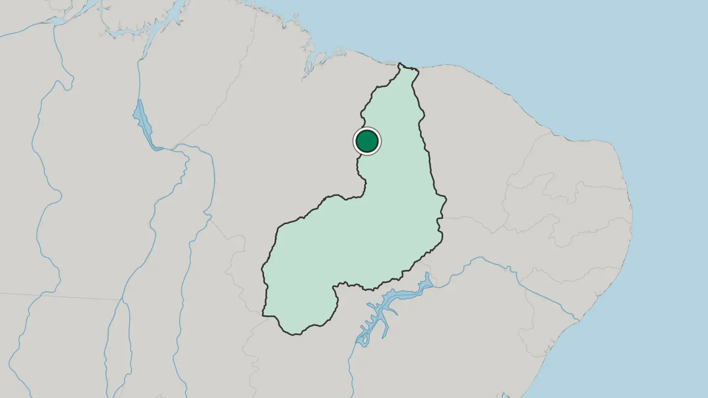 Map of Teresina in Brazil
