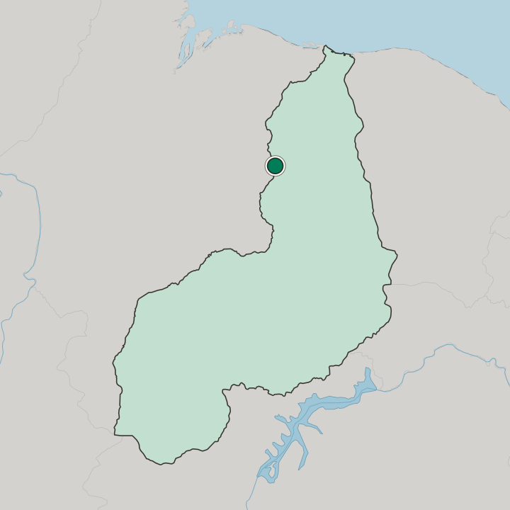 Map showing Teresina — In Piauí