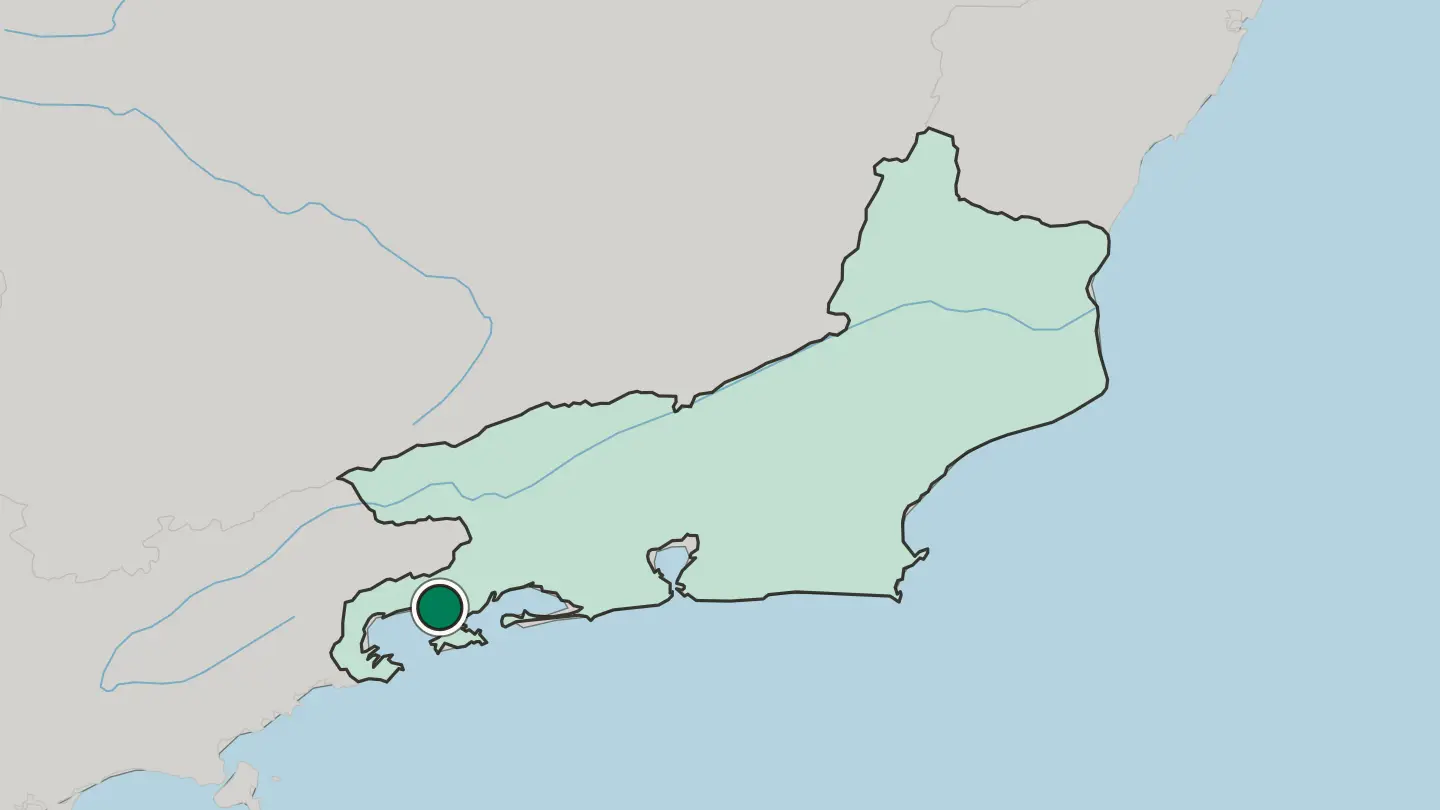 Map of Angra dos Reis in Brazil