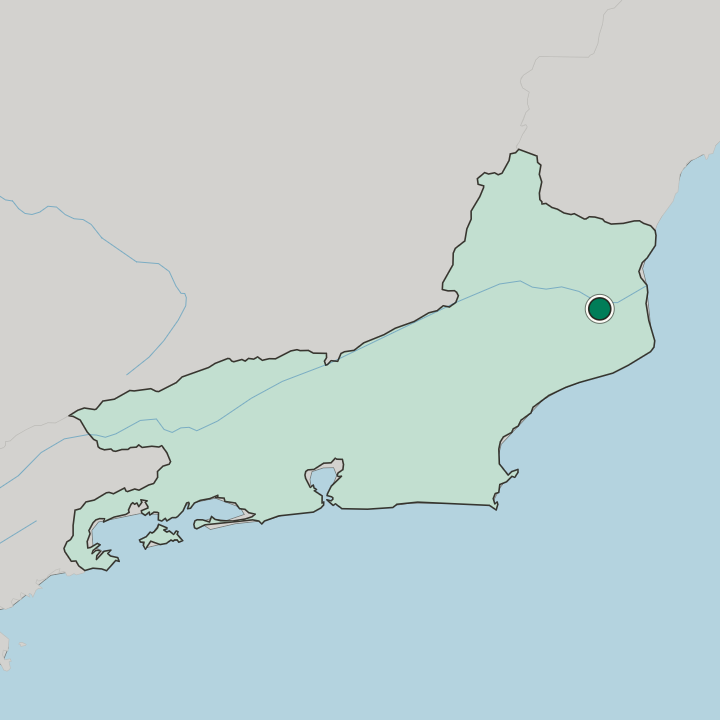 Map showing Campos dos Goytacazes — In Rio de Janeiro