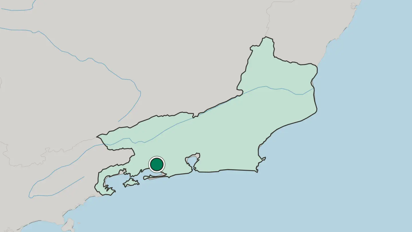 Map of Itaguaí in Brazil