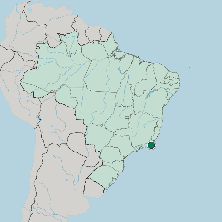 Map showing Macaé — In Brazil