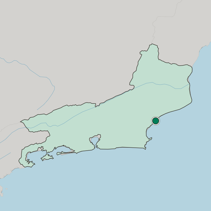 Map showing Macaé — In Rio de Janeiro