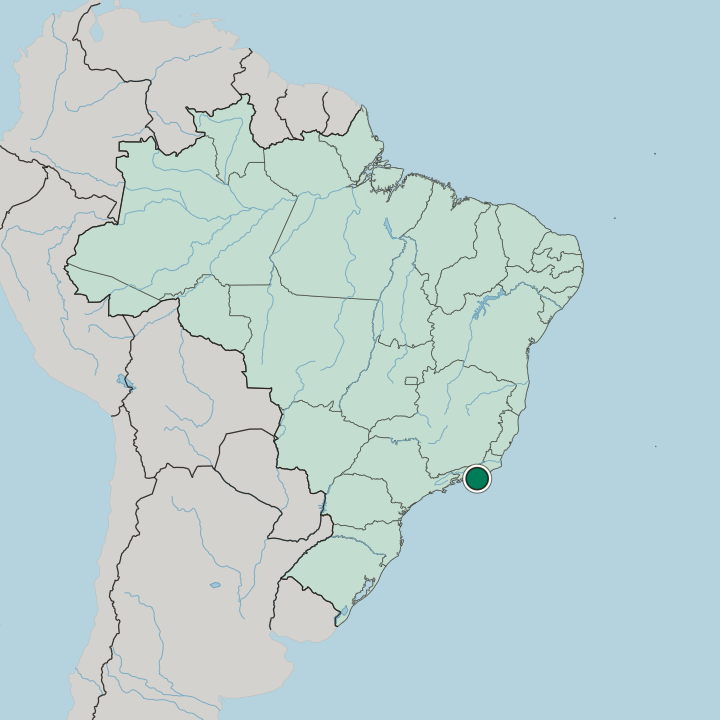 Map showing Maricá — In Brazil