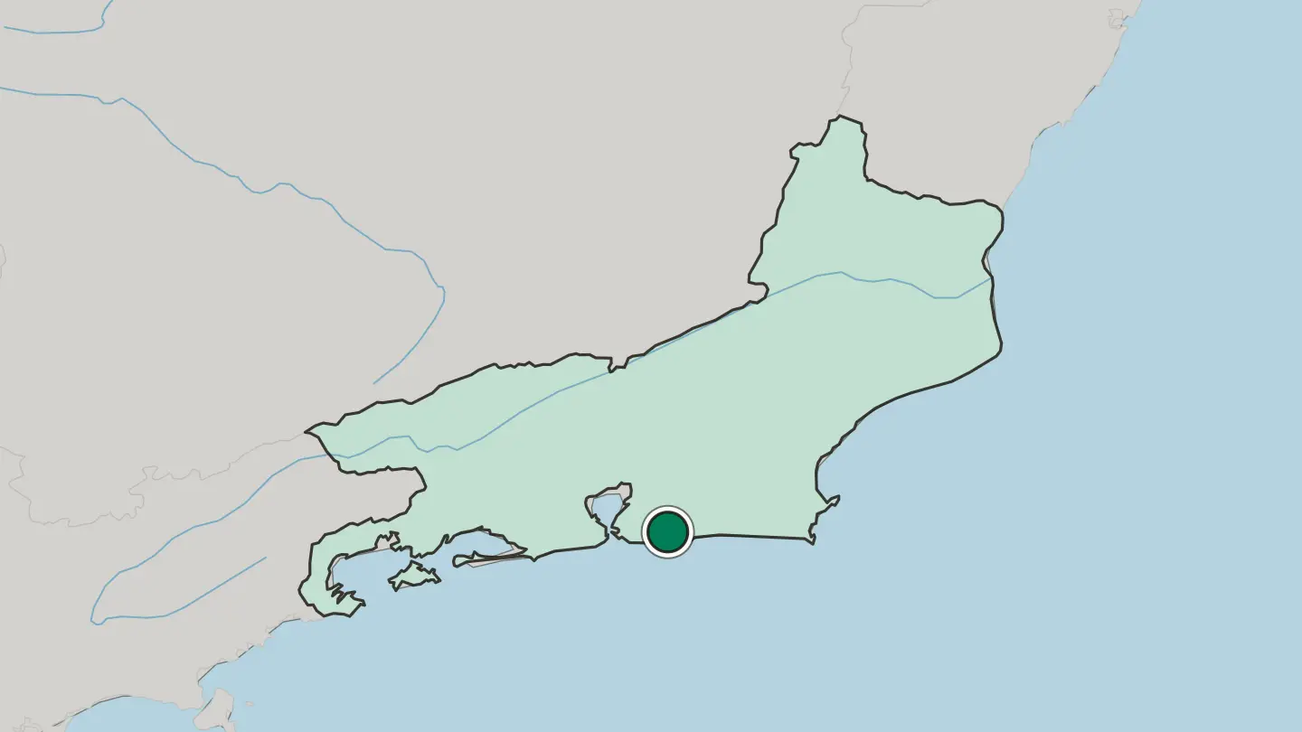 Map of Maricá in Brazil