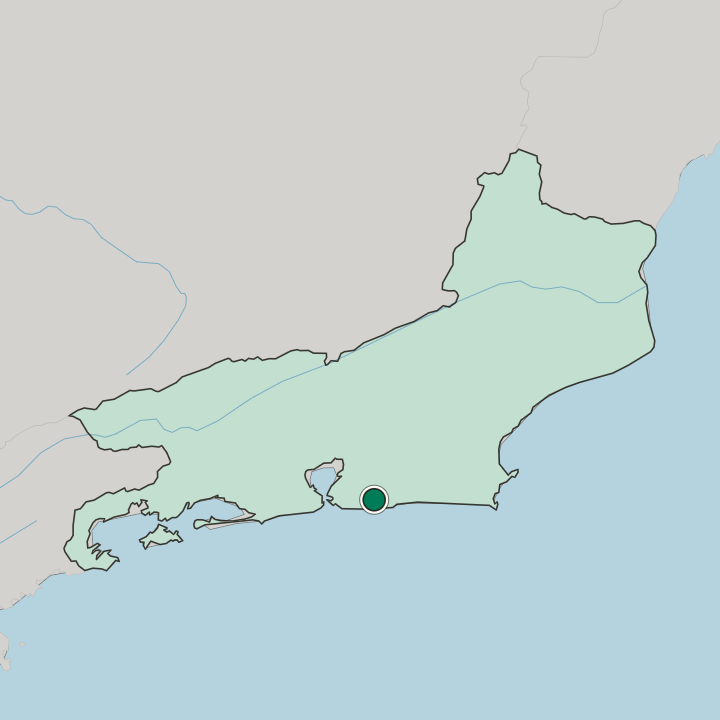 Map showing Maricá — In Rio de Janeiro