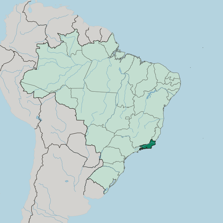 Map showing Rio de Janeiro — In Brazil