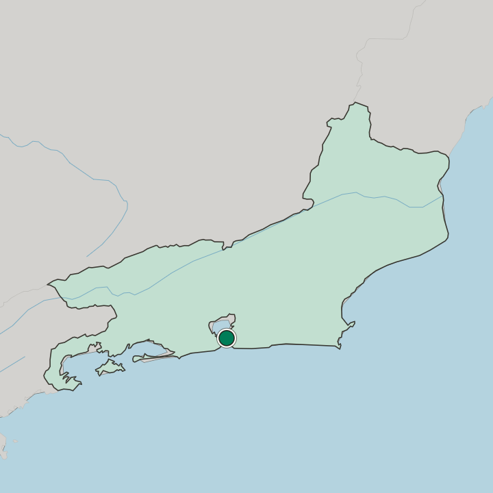 Map showing Niterói — In Rio de Janeiro