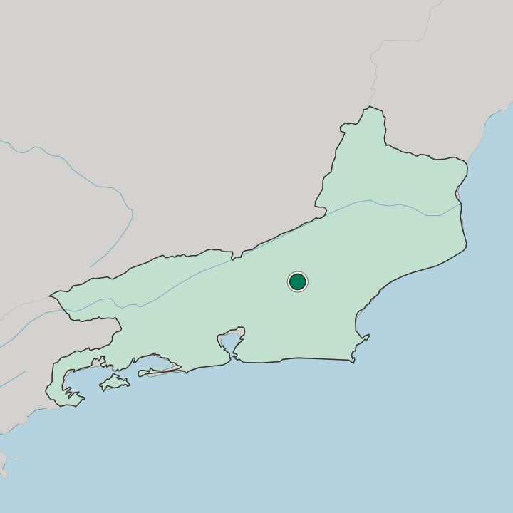 Map showing Nova Friburgo — In Rio de Janeiro